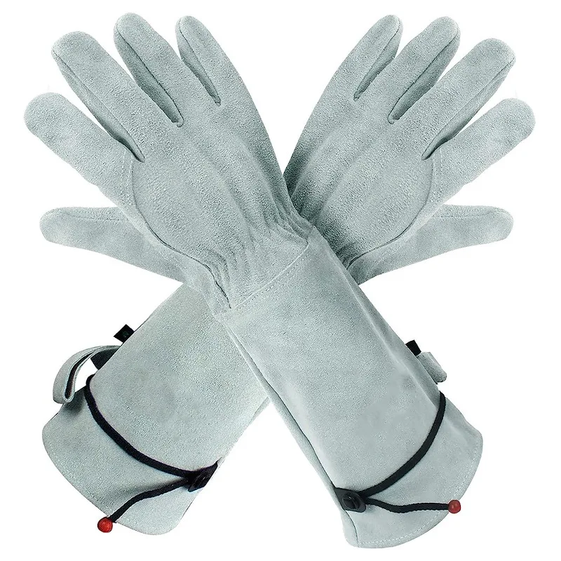 Cowhide Latex Long Tube Waterproof Heat-Resistant Garden Gloves Puncture-resistant Labor Protection Wear-resistant for Garden