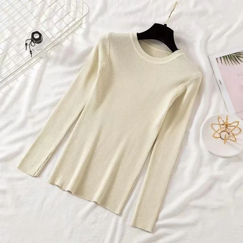 เสื้อสเวตเตอร์ไหมพรมแขนยาวทรงหลวมสำหรับผู้หญิง รุ่น Zjaiss ฤดูใบไม้ร่วง/ฤดูหนาว ปี 2025 คอทรงโอ ผ้าถักเนื้อนุ่ม ยืดหยุ่นได้ แฟชั่นทันสมัย