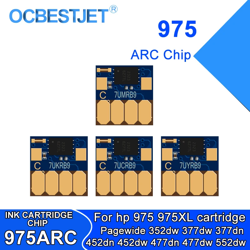 ARC Chip For HP 975 975XL for HP PageWide Pro 352dw 377dw 452dn 452dw 477dn 477dw 552dw Ink Cartridge Chip 975 ARC CHIP