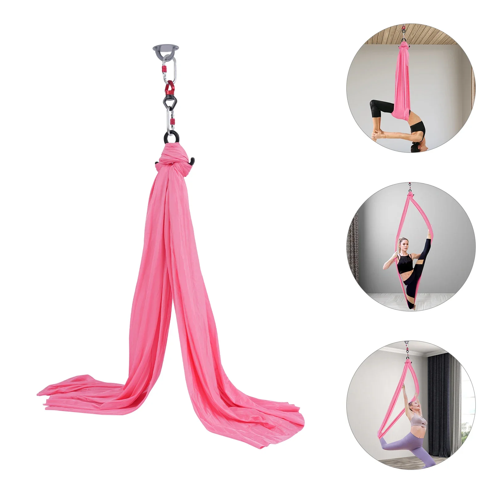 Aerial Yoga Hammock Aerial Silk Yoga Swing Trapeze Antigravity Pilates Kit 3m X 2.8m Aerial Silk Set