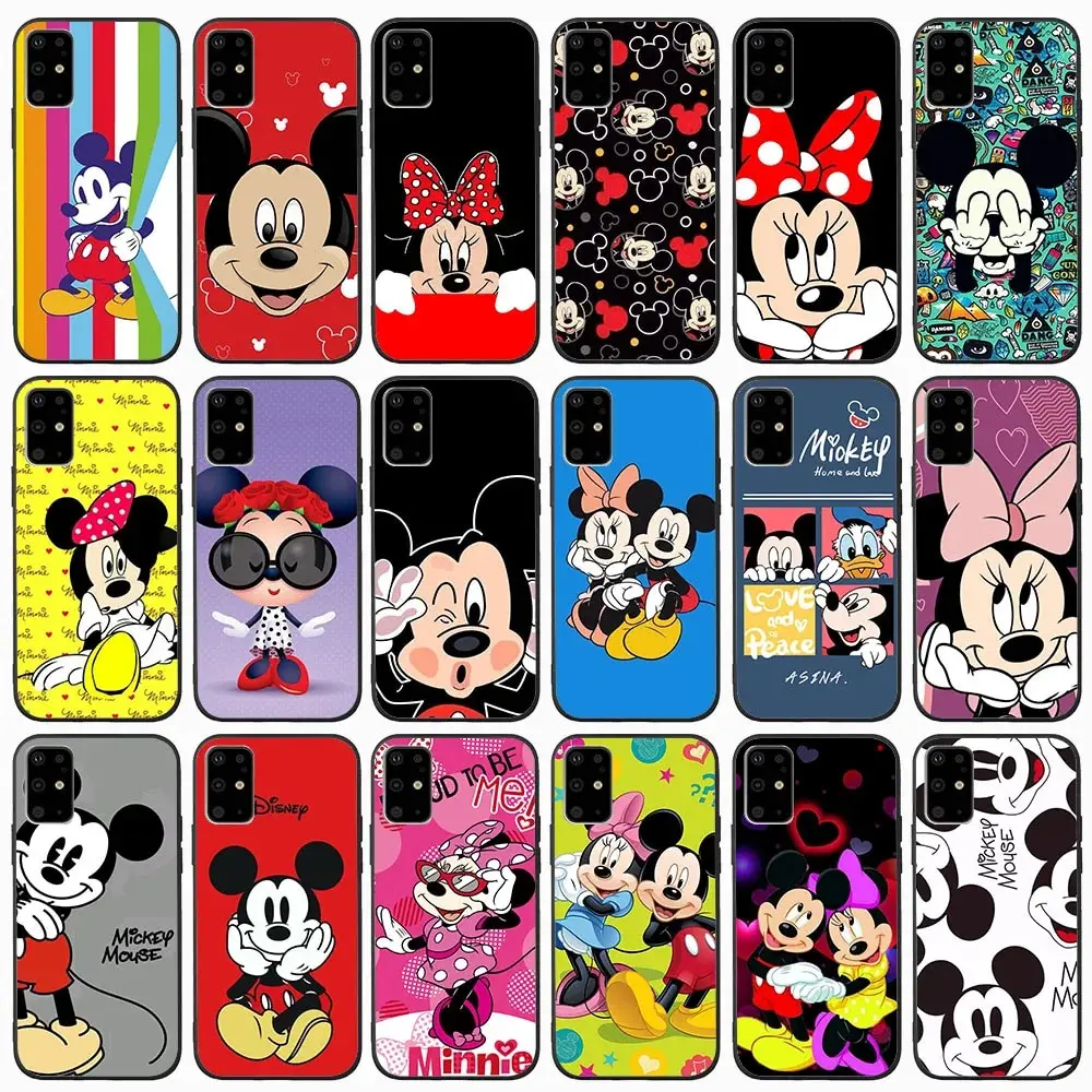 LK-45 Mickey Minnie Silicone Case For Samsung A12 A52 A02S A82 S20 S22 M51 M30 M30S M21 M62 F62 M20 M31 A73