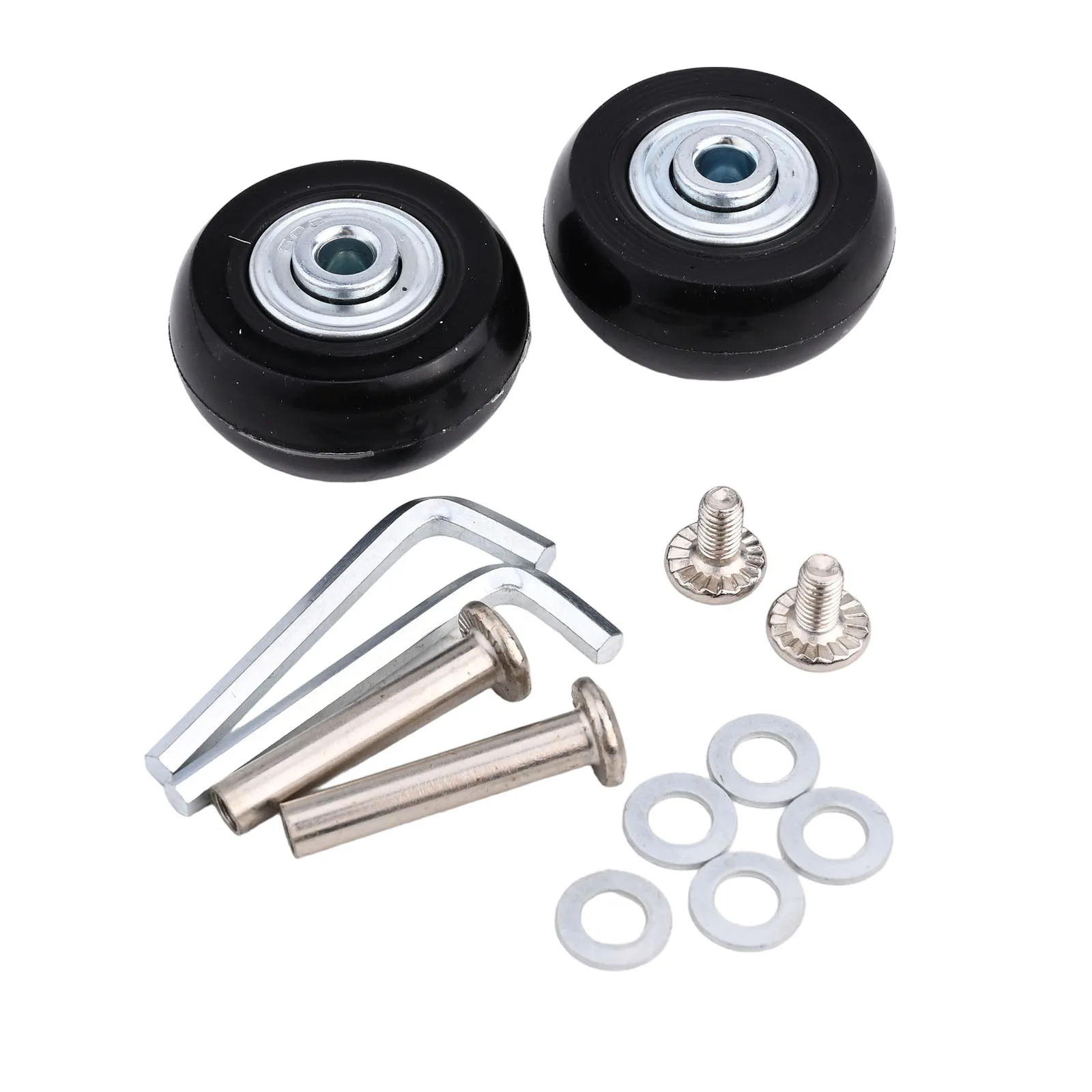 

For Luggage Suitcase Wheels Repair Kit Outdoor Activities Color Black Long Service Life Rubber Material Silent Operation