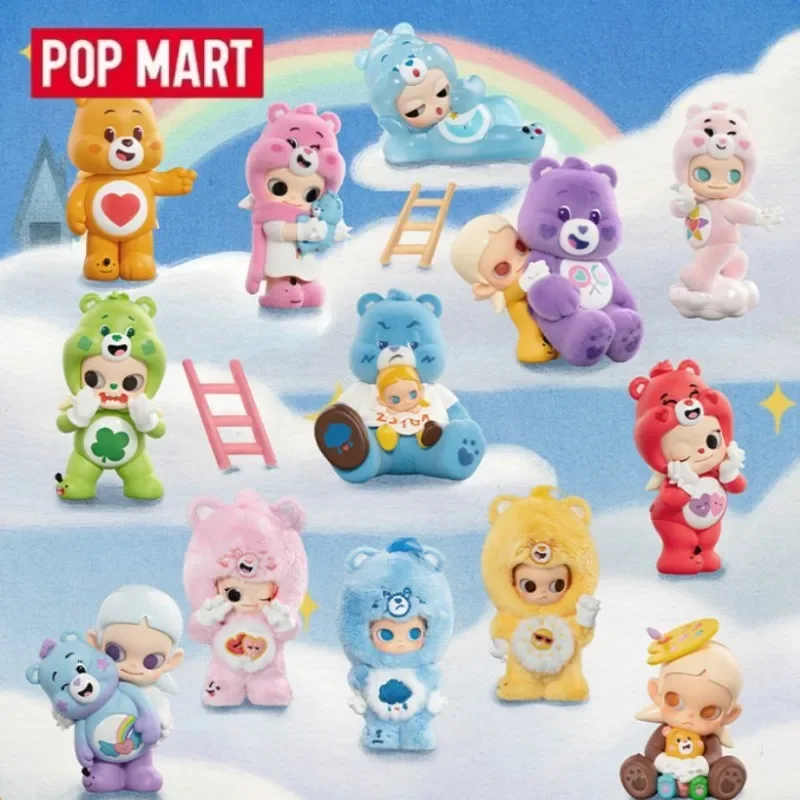 POPMART CareBears x Zsiga سلسلة صندوق أعمى تخمين حقيبة سطح المكتب الديكور لطيف نموذج هدية فتاة حقيبة أعمى اللعب أنيمي الشكل