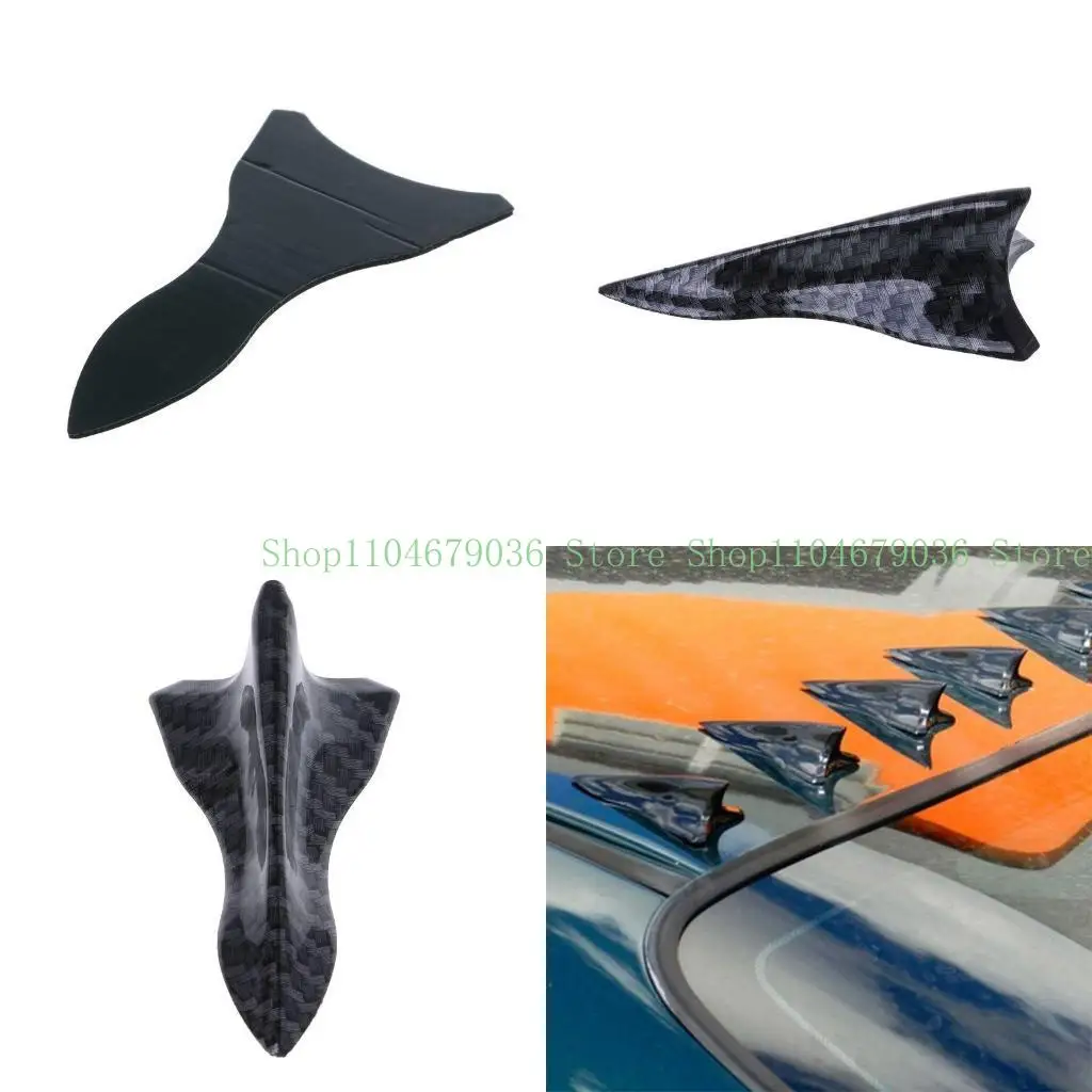 

652F Diffuser Shark Fin for Spoiler Roof Wing Air Generator Universal Rear Diffuser Carbon Fiber Pattern