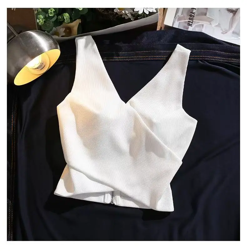 

French chic cross camisole women's summer inner wear design sexy outer wear pure lust sexy short tube top