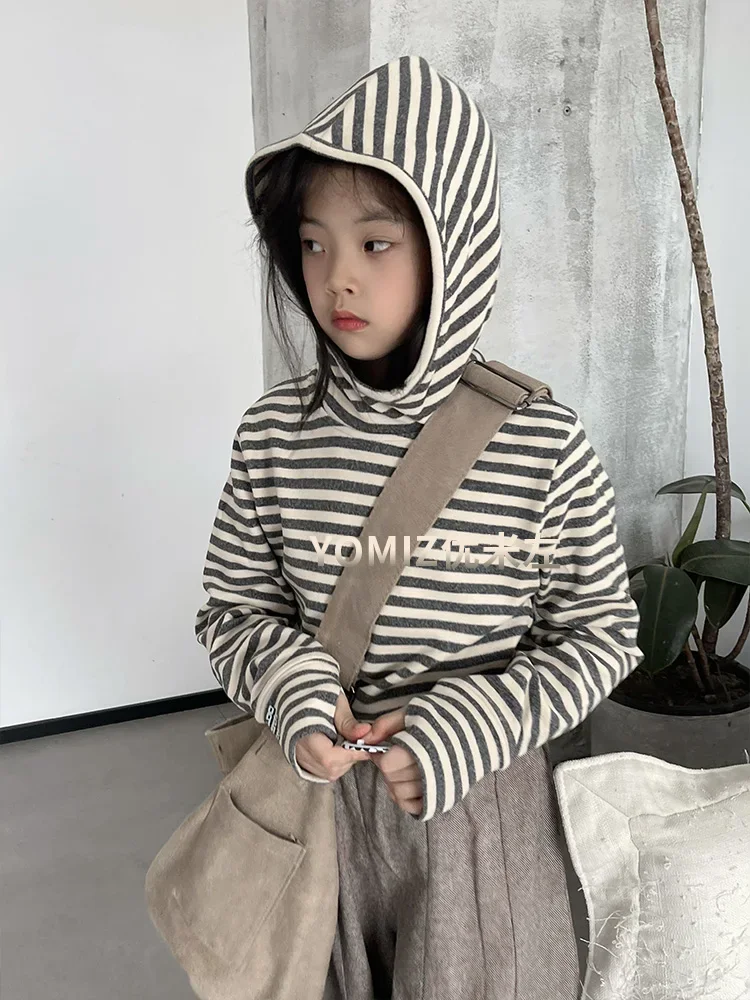 

Kid Base Shirt Korea Children Wear Girls and Boys Base Shirt 2023 Fall with Children Hoodie Children T-shirt for Boys and Girls