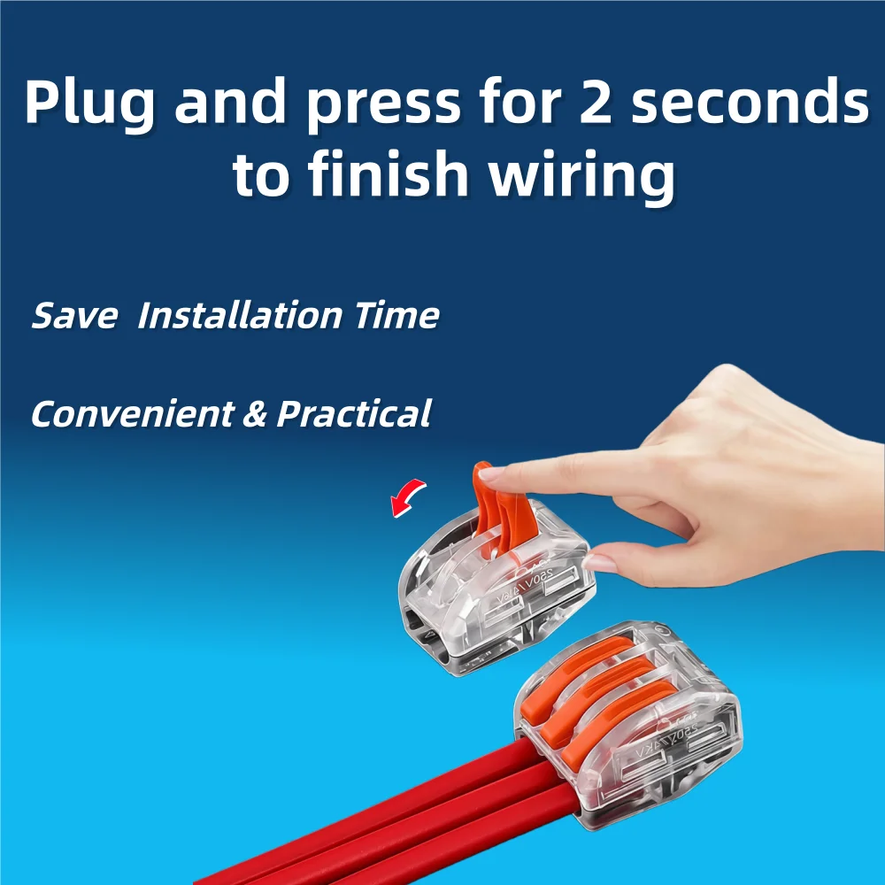 10/20/50 Pieces Wire Connector Quick Wiring Terminal Parallel Splitter Electrician Connector Soft and Hard Wire Head