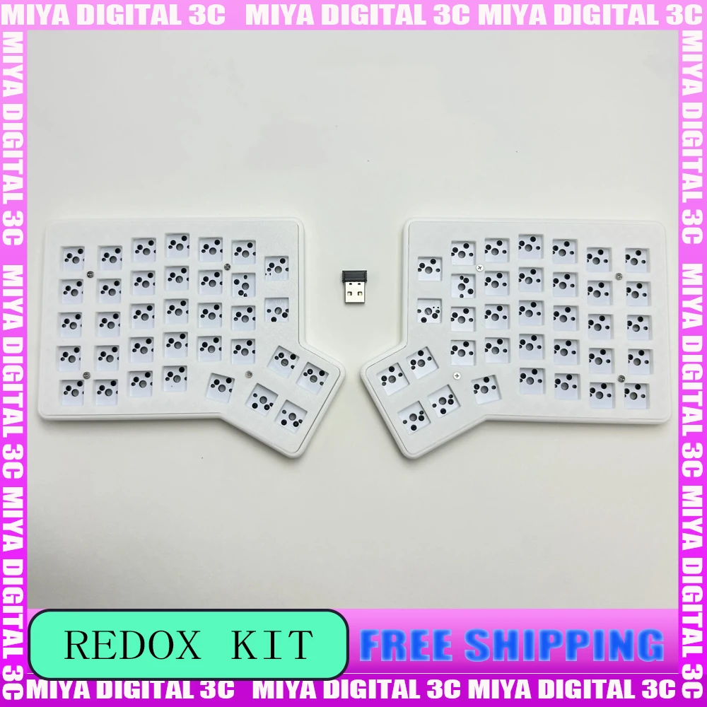 

Redox Ergodox Split Mechanical Keyboard Wireless PLA Case Hot Pluggable Support VIAL 2.4G Ergo Keyboard Ergonomics Horn