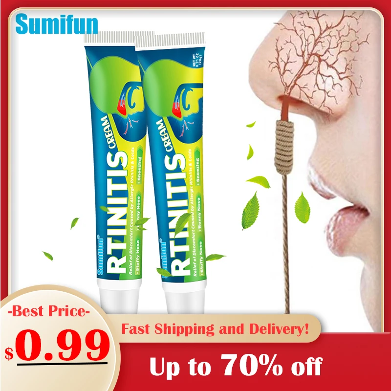 

20g Only $0.99 Rhinitis Cream Sinusitis Relief Nasal Congestion Cold Soothing Ointment Nose Refreshing Herbs Plaster Health Care