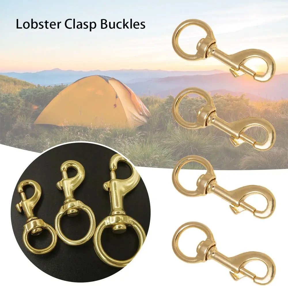 1 PC Brass Bags Strap Buckles Lobster Clasp Collar Carabiner Trigger Buckle Snap Hook DIY KeyChain Bag Part Camping Equipment