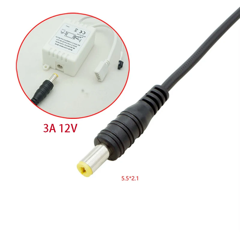 شريط إضاءة LED تحكم IDE كبير 4 دبوس 12 فولت إلى تيار مستمر 5521 ذكر كابل الفاصل الكمبيوتر الكمبيوتر ضوء سلك إمداد الطاقة تمديد محول