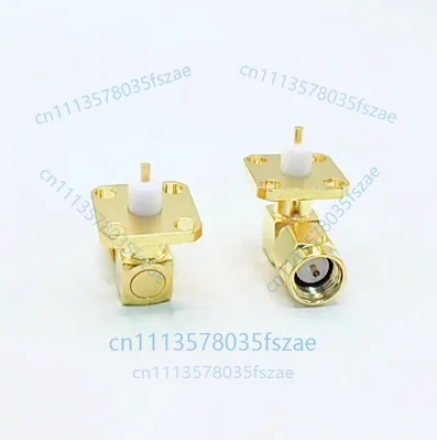 1pc sma-jwfd four-hole flange fixed internal screw wall-penetrating elbow microstrip joint square plate seat accessories