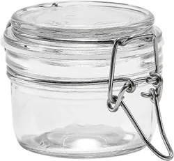 4oz Small Airtight Glass Jars Food Storage Jar Round - Mini Storage Container Seal  for Kitchen Canning, Jam, Spice, Honey