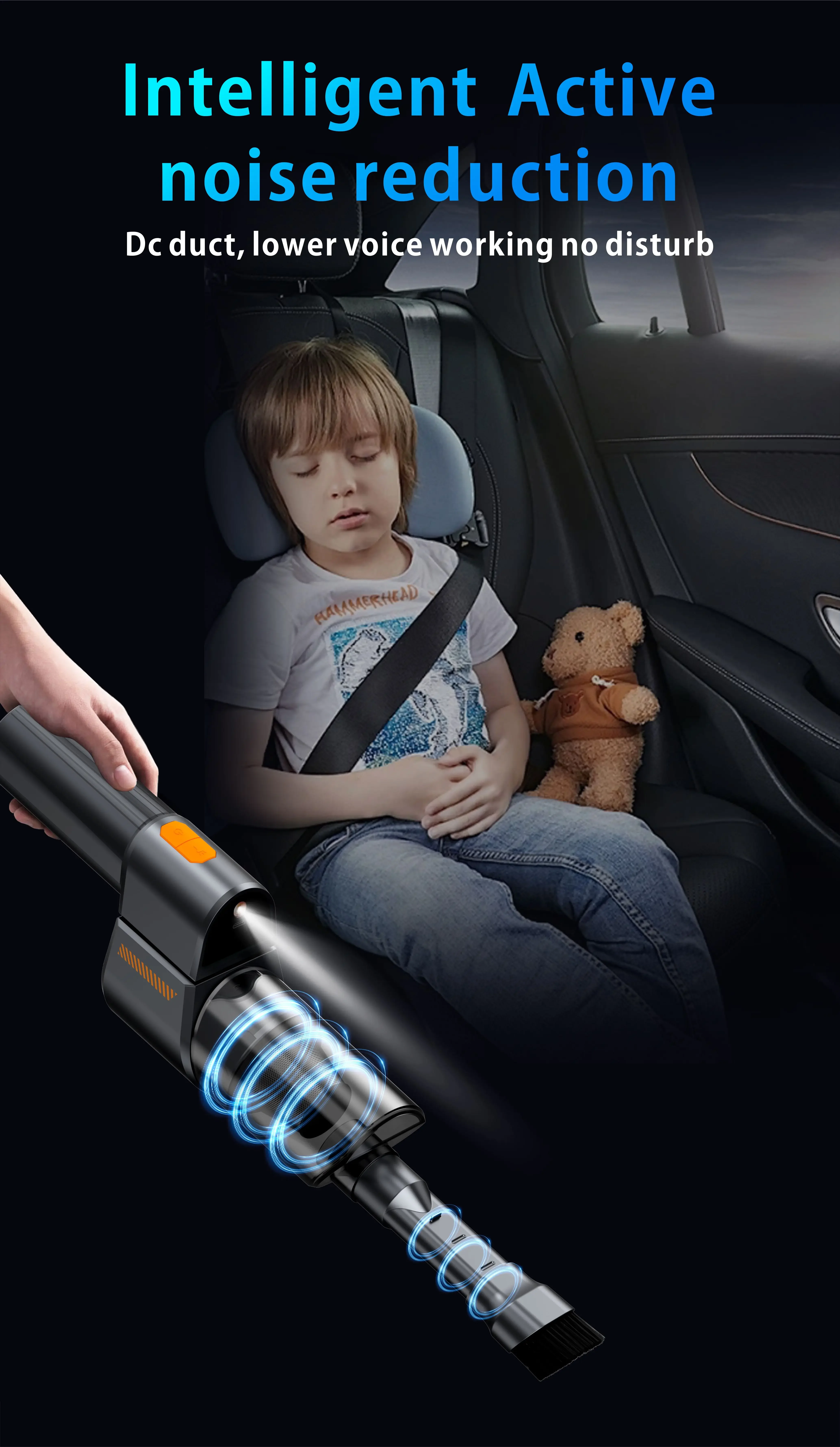 NewNexest Strong Suction 180C Folding Multifunctional Blowing Inflating Extraction Car House Use Brushless Vacuum Cleaner