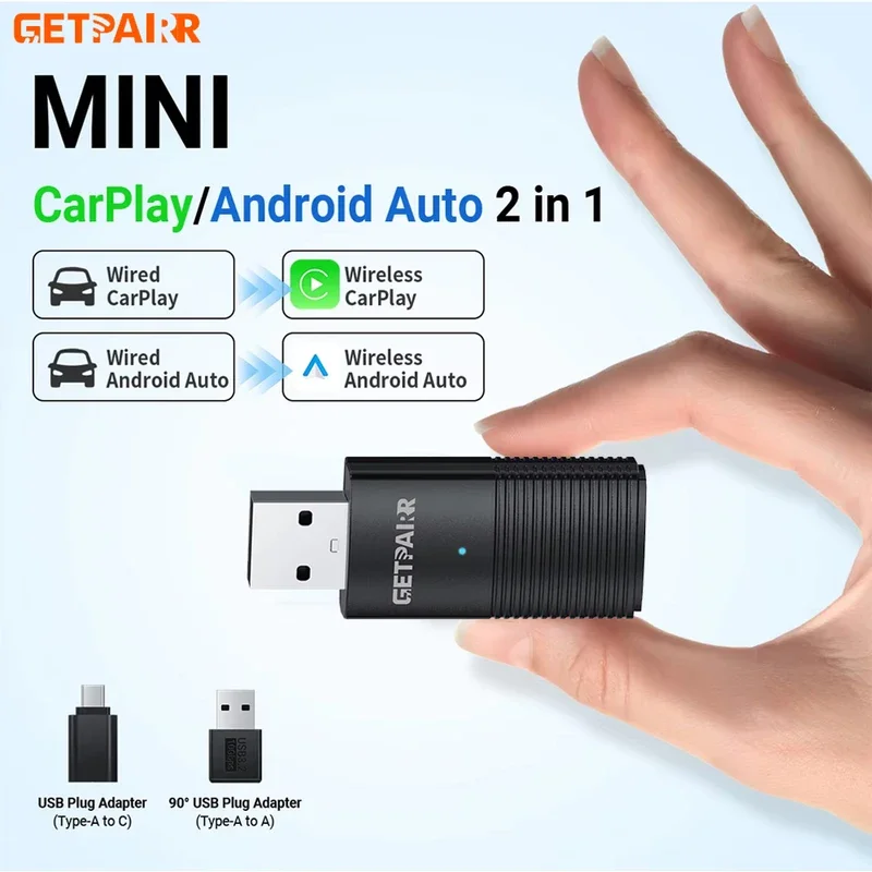 

CarPlay Dongle Android Auto Adapter Plug And Play WiFi Fast Connect Universal For Cars with Wired Carplay For Kia Bmw Benz Audi