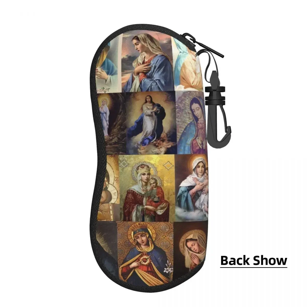 Custom Virgin Mary Shell Eyeglasses Protector Cases Cool Sunglass Case Catholic Christian Glasses Bag