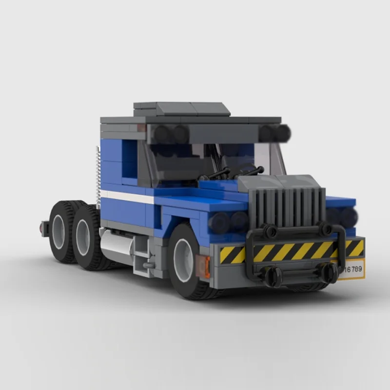 City Car Model MOC Building Bricks Classic Road Train Blue Modular Technology Children Holiday Gifts Assemble Toys Suit