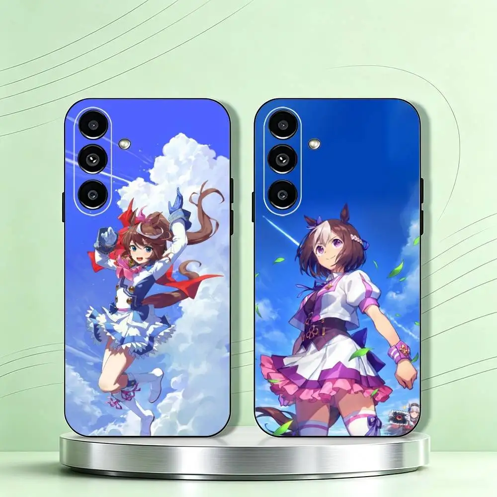 Umamusume Pretty D-Derby   Phone Case For Samsung Galaxy A73,A72,A71,A70,A53,A52,A51,Soft Silicone Black Cover Gift