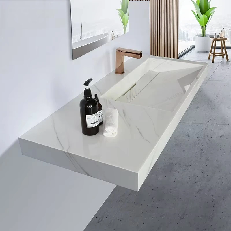 Size Wall-mounted marble bathroom design project wash basin