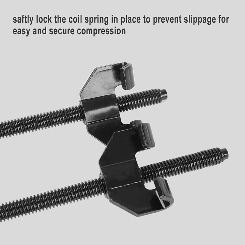 1Set 270Mm Shock Spiral Tool Shock Remover Suspension Clip Spring Coil Maintenance Parts Black