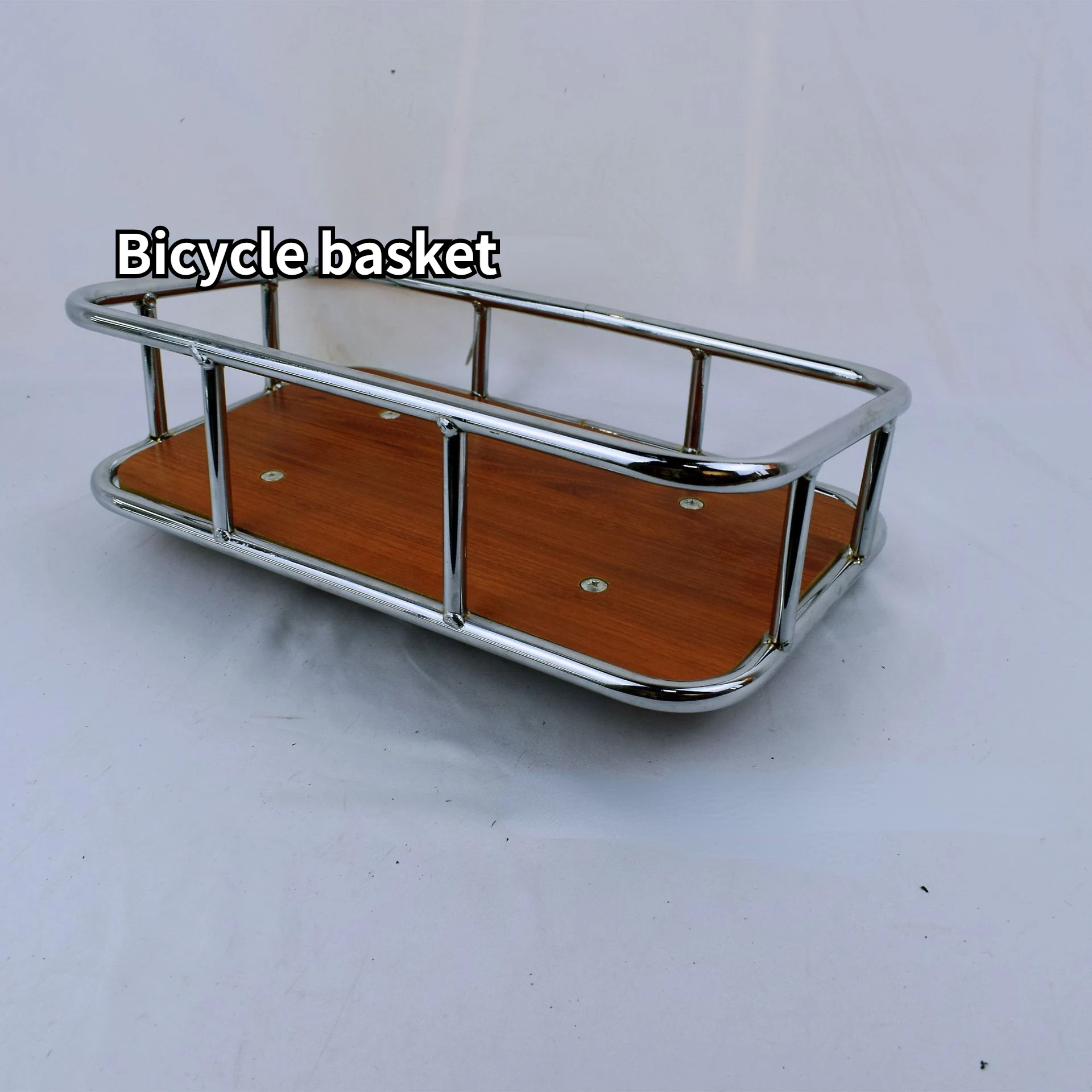 Bicycle Basket with Wooden Board High-quality Basket with Bracket Bicycle Front Vegetable Basket Bicycle Accessories