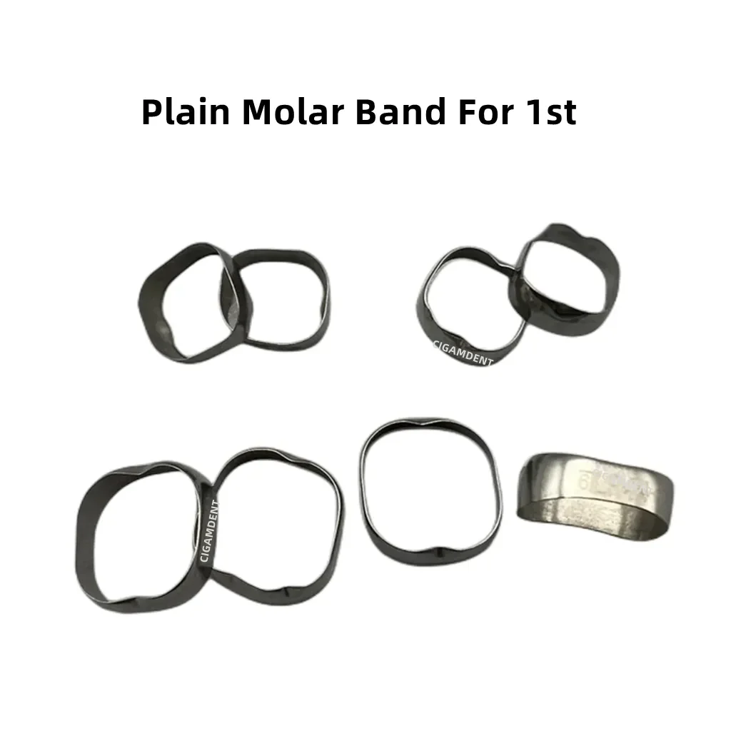 

5Kit Dental Orthodontic Molar Band Plain Molar Band For 1st Molar 4Pcs/Kit