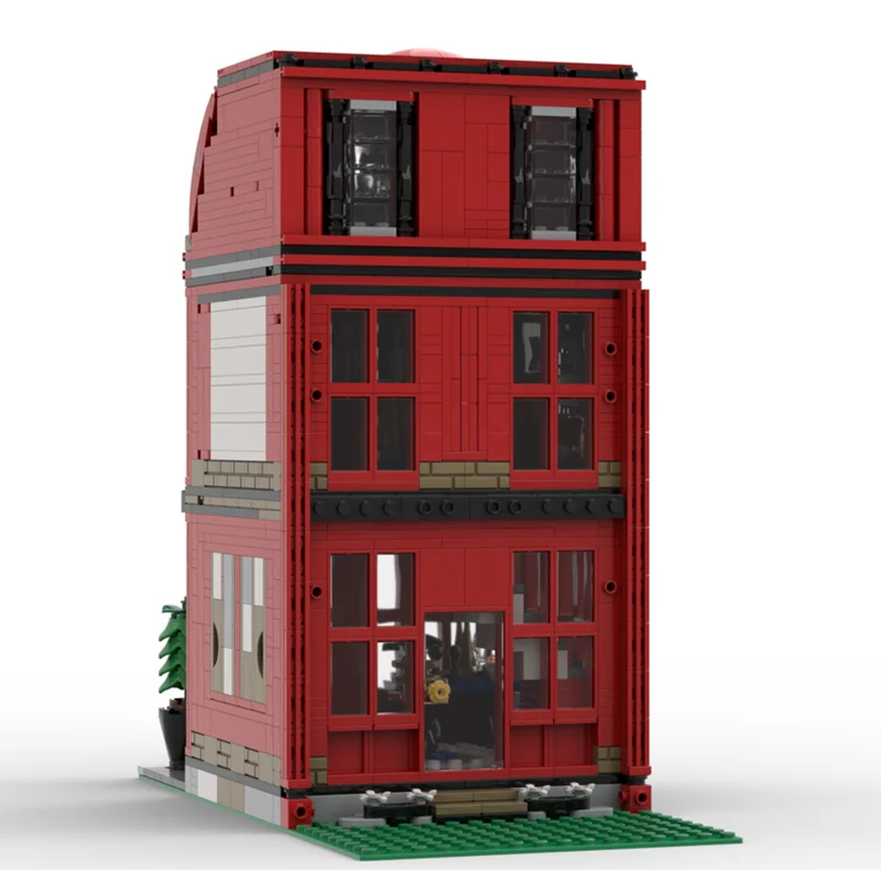 City Street View Moc Bouwstenen Huis van nieuwsgierige en oneven machines Bakstenen Model DIY-montage Constructiespeelgoed Vakantiecadeaus