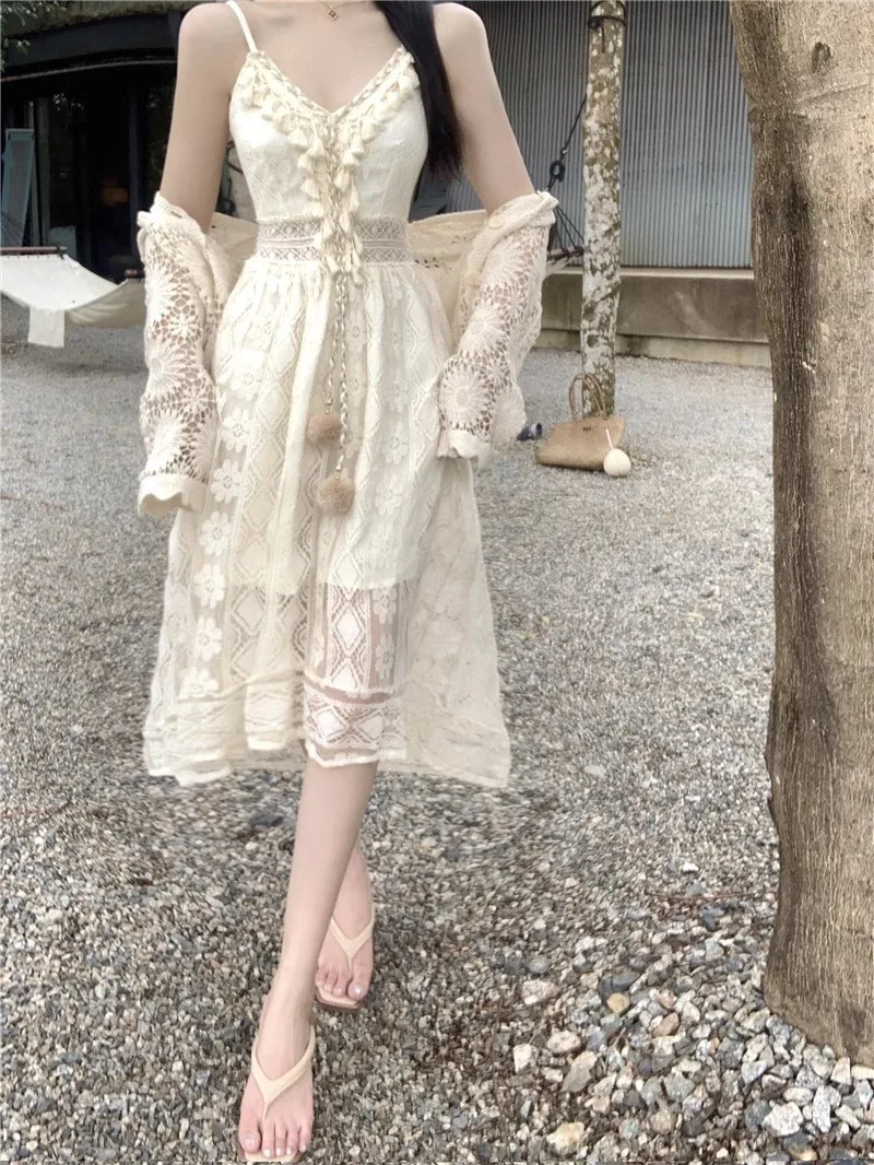 فساتين النساء البوهيمي المطبوعة ماكسي تنورة الصيف عطلة الشاطئ عالية الخصر فلوي الجمالية بوهو عطلة خفيفة الوزن أنيقة #3