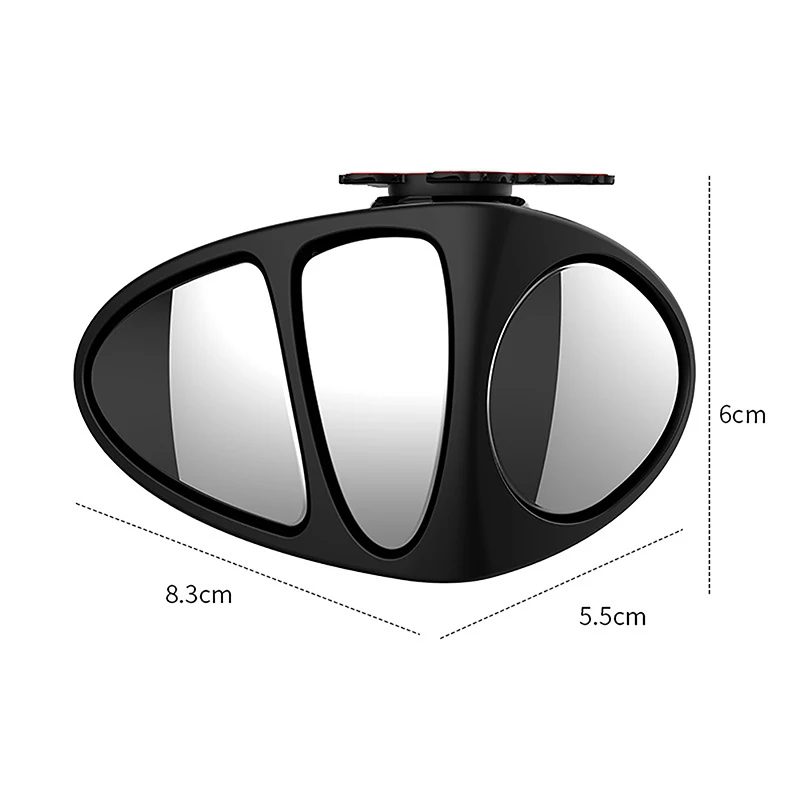 3 in 1 360 Degree Rotatable Three Sided Car Blind Spot Mirror Reversing Blind Spot Convex Parking Mirror Safety Accessories