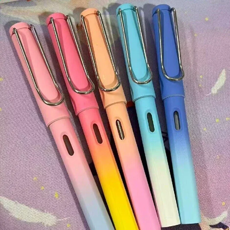 a-100pcs-hot-erasable-universal-pen-for-students-038-practice-writing-dark-light-pointed-replaceable-ink-bag-ink-absorber-b