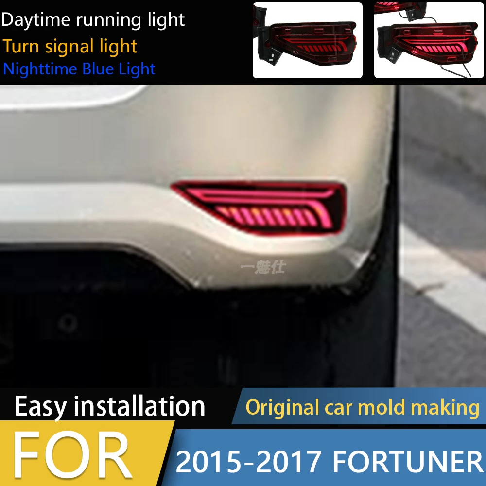 

LED Rear Bumper Light For Toyota Fortuner SW4 2015 2016 2017 2018 2019 2020 Fog Lamp Brake Light Turn Signal lamp