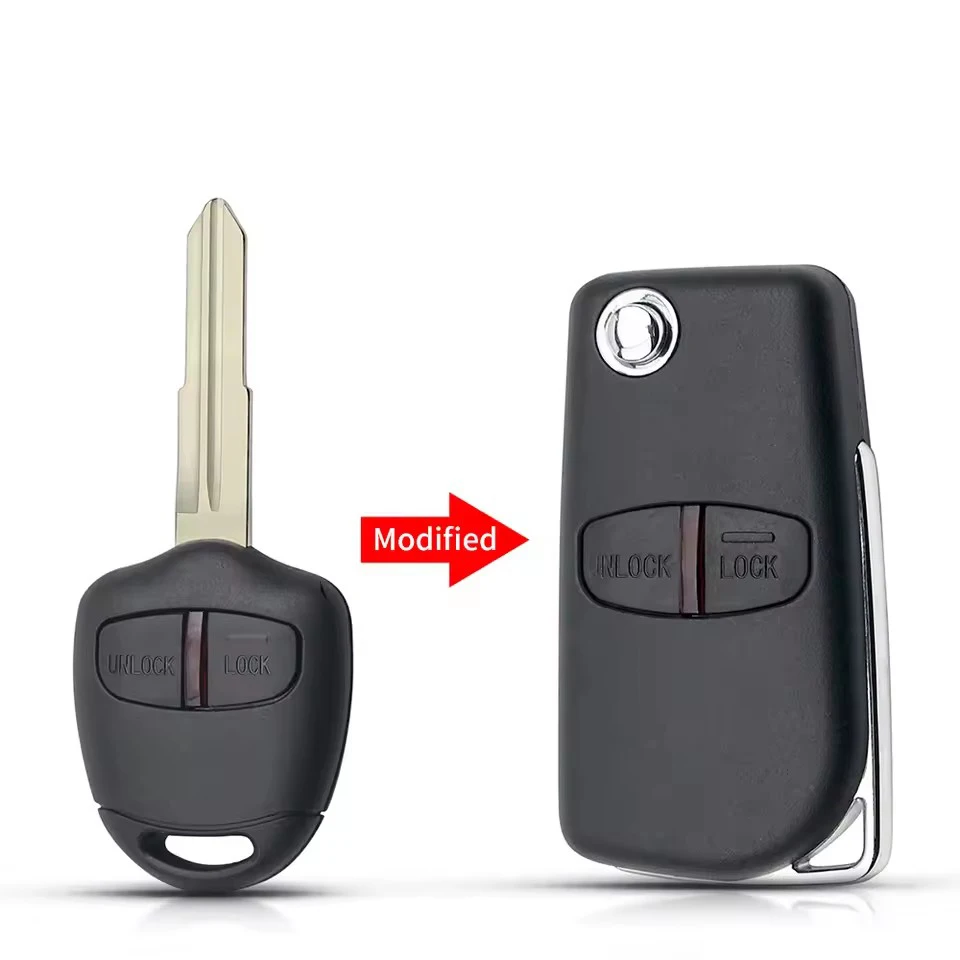 

Right/left Blade 2/3 Buttons Modified Flip Folding Remote Key Shell For Mitsubishi New ASX GRANDIS Outlander LANCER-EX