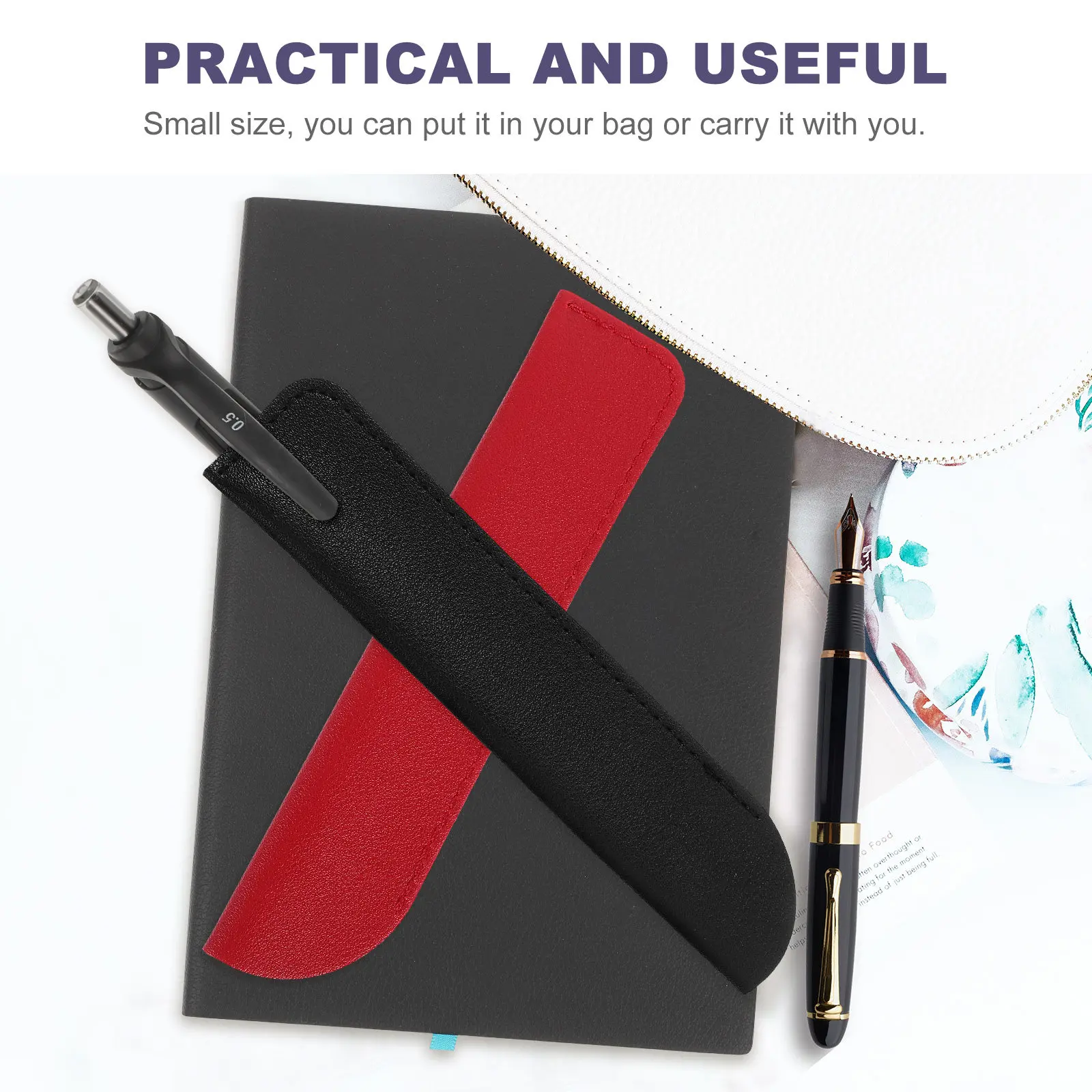 4Pcs Pen Sleeves Fashionable Unique Design Pen Protective Sleeve with Delicate Shape Smooth Texture for Office School