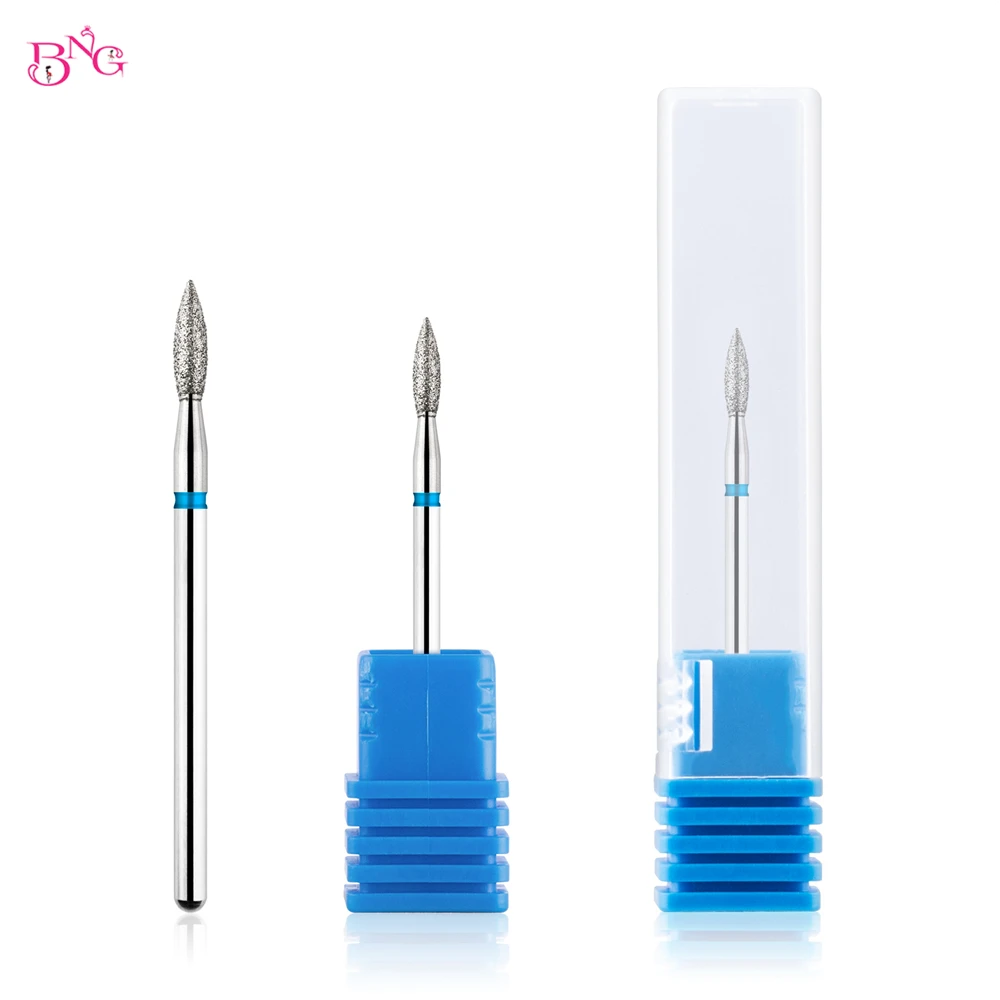 BNG Flame Cuticle Drill Bit For Russian Manicure Safety Diamond Nail Drill Bit Electric Cuticle Remover Bit Nail Mills Tools