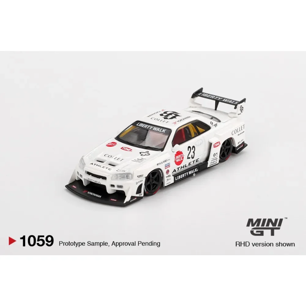 MINIGT 1059 1:64 Nissan LB ER34 Super Silhouette Alloy Diecast Car Model Collectible In Stock Ship Now