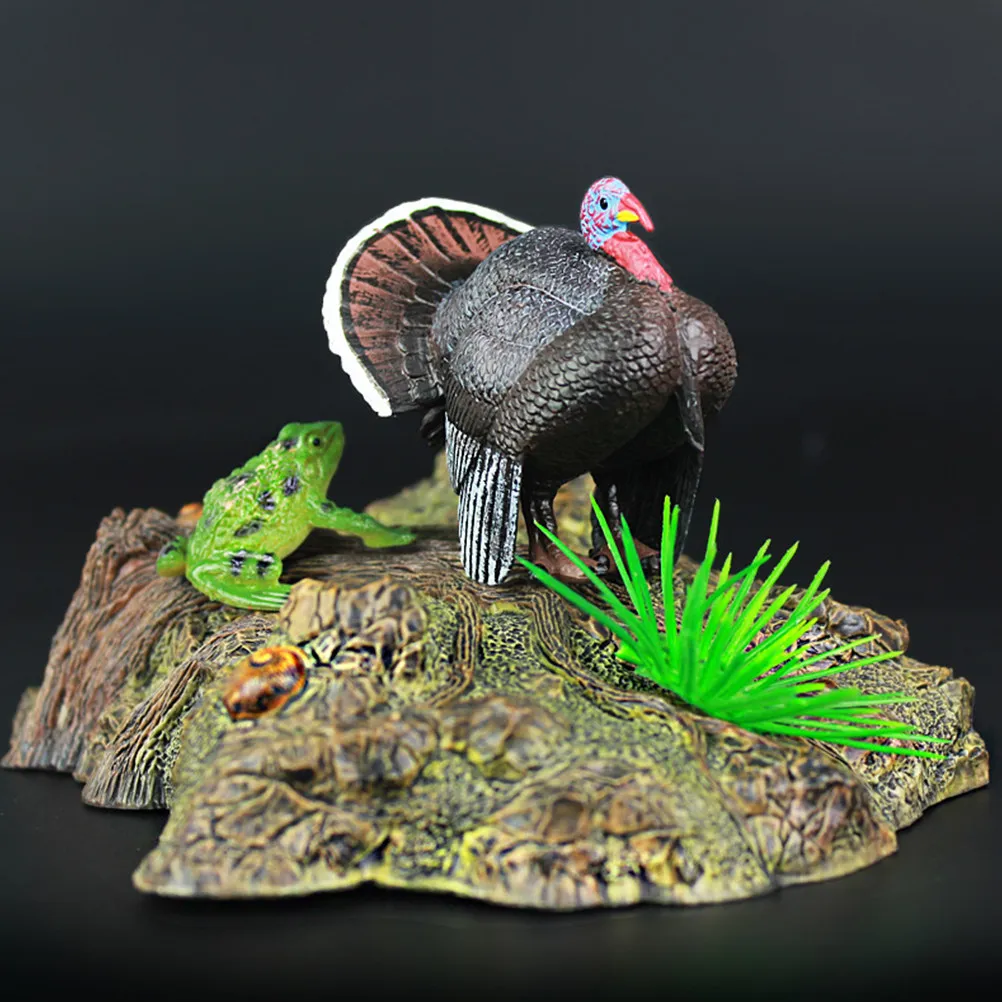 

Environmentally Safe Turkey Decoration Exquisite Workmanship Lightweight Portable Desk Home Office Room Counter Ornament