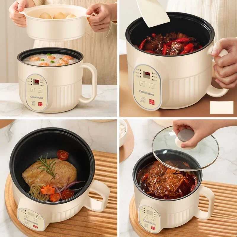 Electric cooker household dormitory noodles small electric pot multifunction electric hot pot cooking rice frying pan