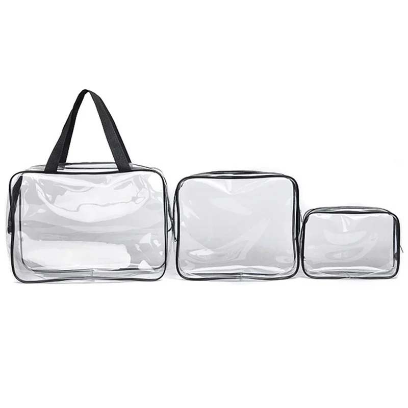 Transparent PVC Bags Travel Organizer Clear Makeup Bag Women Cosmetic Bag Beauty Case Toiletry Tote Make Up Pouch Wash Bags