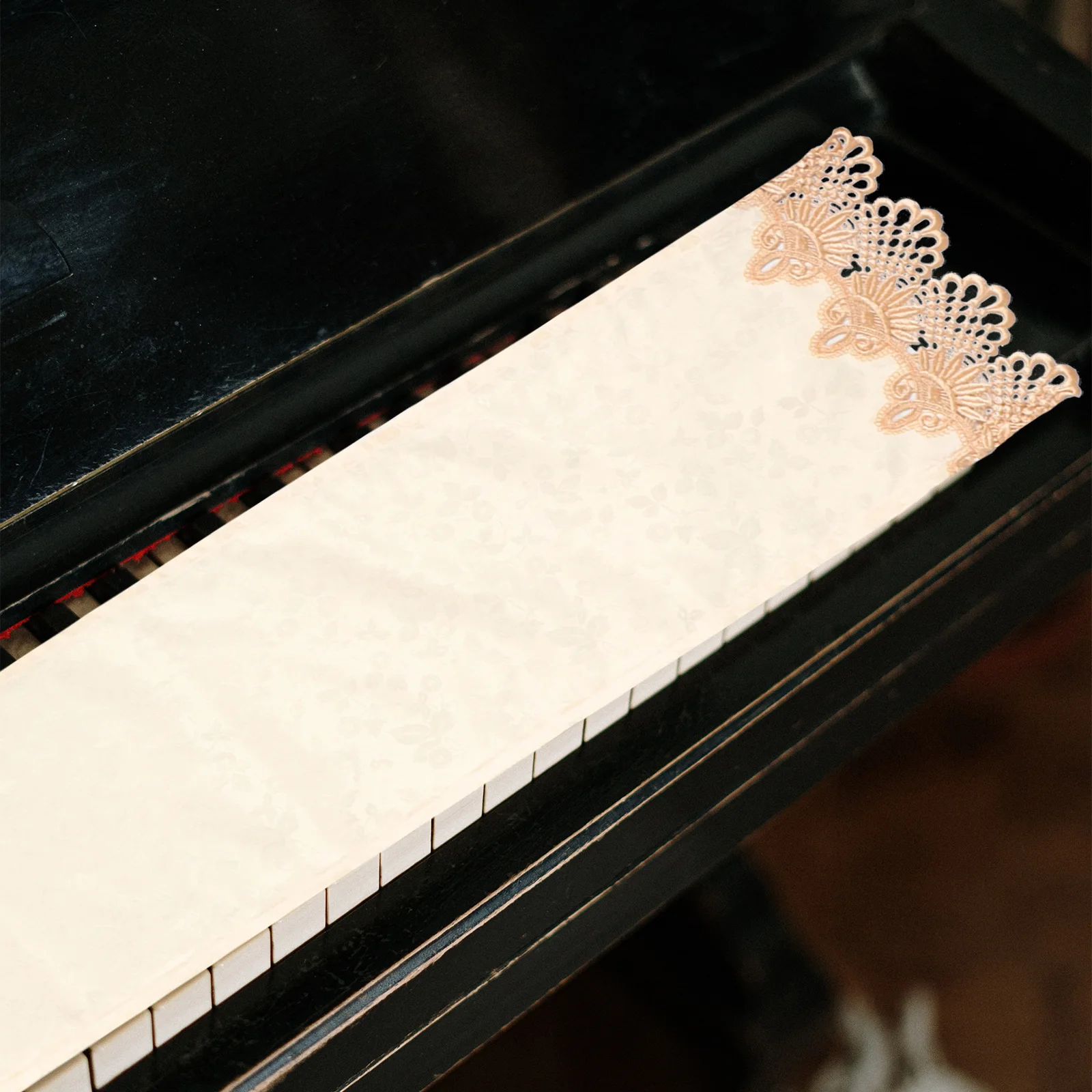 

Piano Keyboard Dust Cover Cloth Protective Upholstery Electronic Instruments Covers Piano Accessories Polyester
