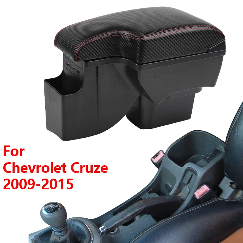 

Armrest For Chevrolet Cruze 2009-2016 Center Console Storage Box Interior Retrofit Parts Accessories with USB Easy Installation