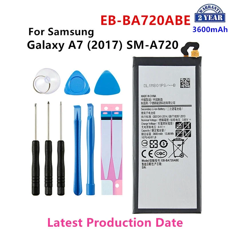 

Brand New EB-BA720ABE 3600mAh Battery For Samsung Galaxy A7 2017 version A720 SM-A720 A720F SM-A720S A720F/DS +Tools