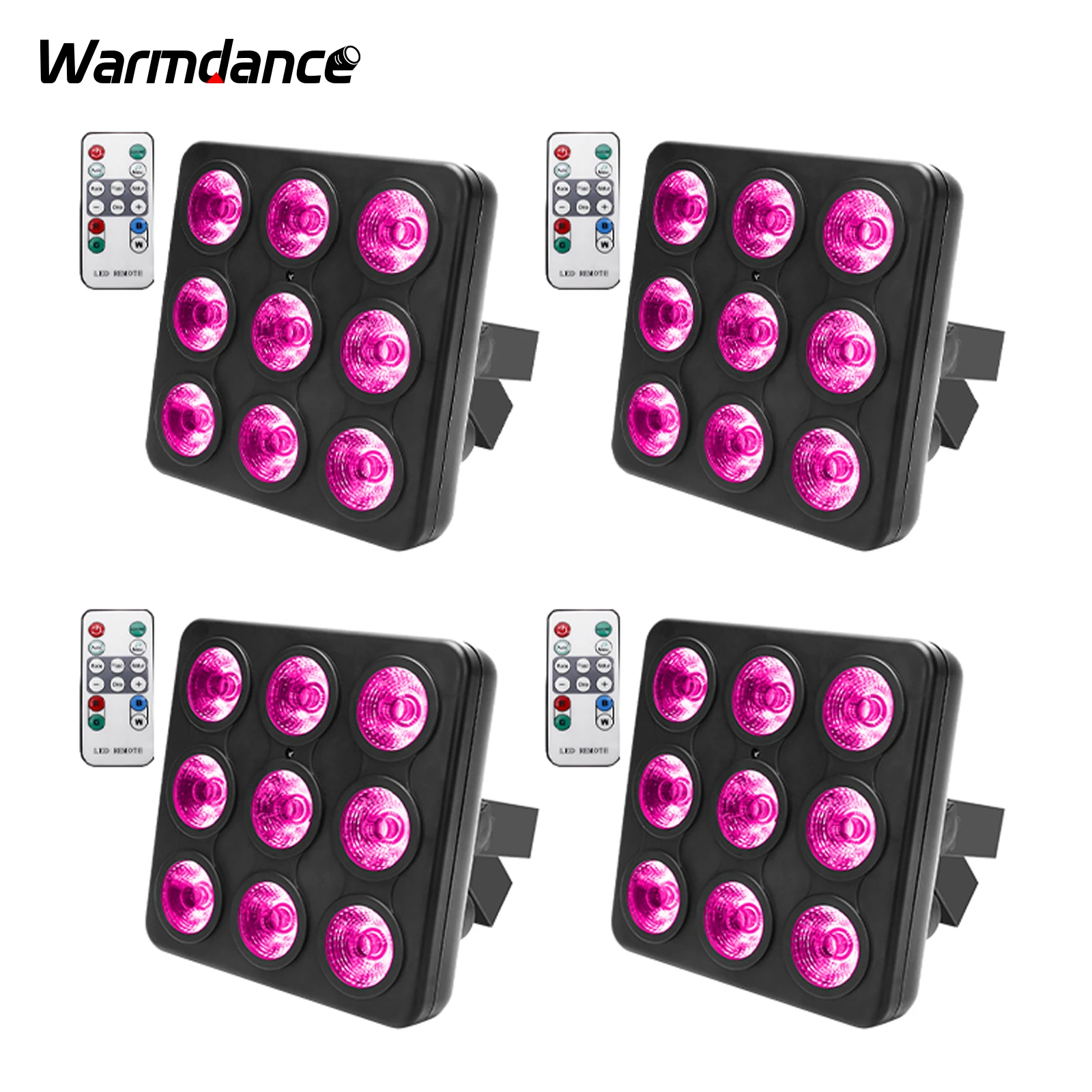 4PCS/SET Square RGBW LED Par Light Stage Effect Lighting with DMX512 Sound Activated Control for DJ Show Concert Party