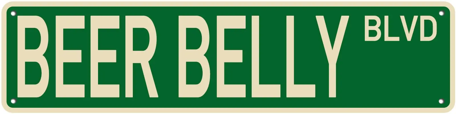 Vintage Tin Sign Beer Belly Blvd Sign Street Sign Retro Metal Sign for Home Bar Coffee Garden Indoor Ourdoor Decor 4