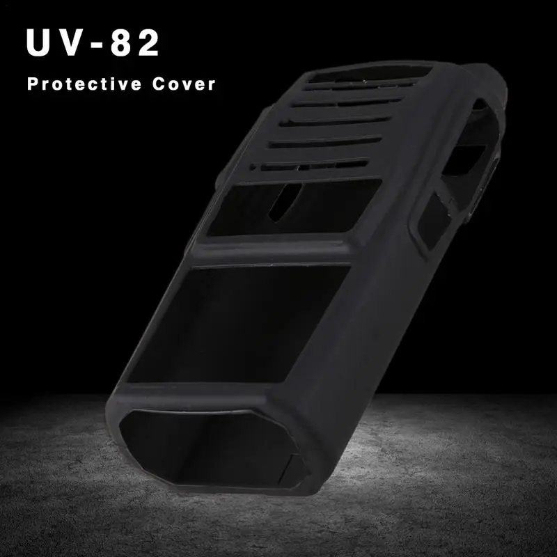 Baofeng dwukierunkowy radiowy futerał silikonowy ręczny miękka osłona ochronna do UV82 Radio Walkie Talkie School Holsters etui akcesoria