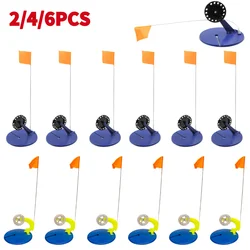 2/4/6Pcs Tip-Up Metal Pole Durable Ice Fishing Rod Hand Free Metal Pole Tip-Up Ice Fishing Flags Fishing Accessory