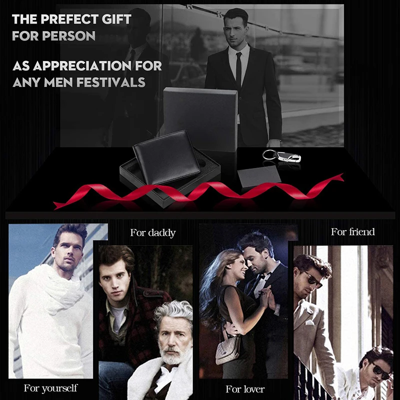 Portfele męskie, smukłe, z blokadą RFID, z prawdziwej skóry, z kieszonką na monety, 2 przegródkami na banknoty, 10 przegródkami na karty kredytowe, portfel dla mężczyzn.