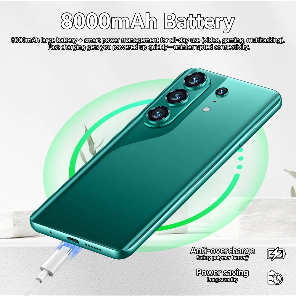 K-Touch Mobiltelefone C50 Pro Smartphone 7,3 Zoll Android 15 Handy 22GB 2TB 8000mAh Gesichtserkennung 5G Dual-SIM 16+48MP Kamera Globale Version Mobiltelefone für Männer Frauen Geschenke – Detail 12