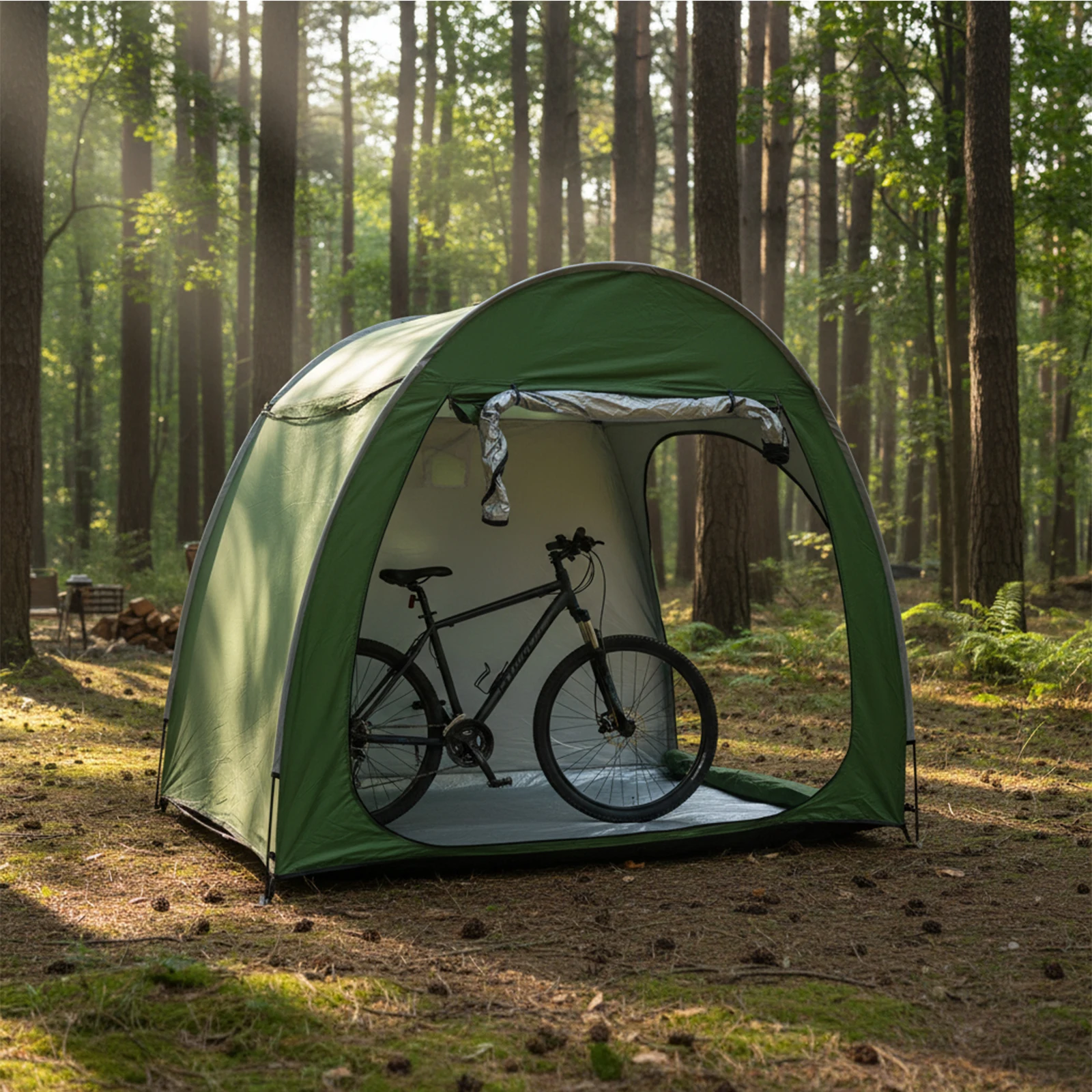 portable-outdoor-bike-shelter-storage-tent-aluminum-alloy-frame-oxford-fabric-carry-bag-included-easy-bike-protection