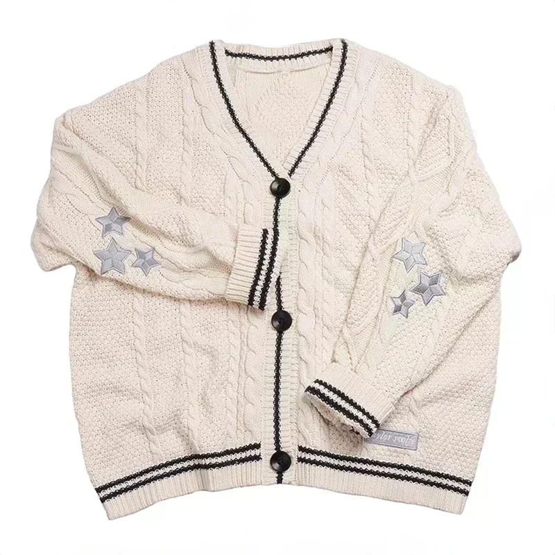 Lover Cardigan with Star Embroidery Pink Heart Cosy Soft Knit TS Cardigan Tay Sweater Jacket Vintage Fall Winter 1989