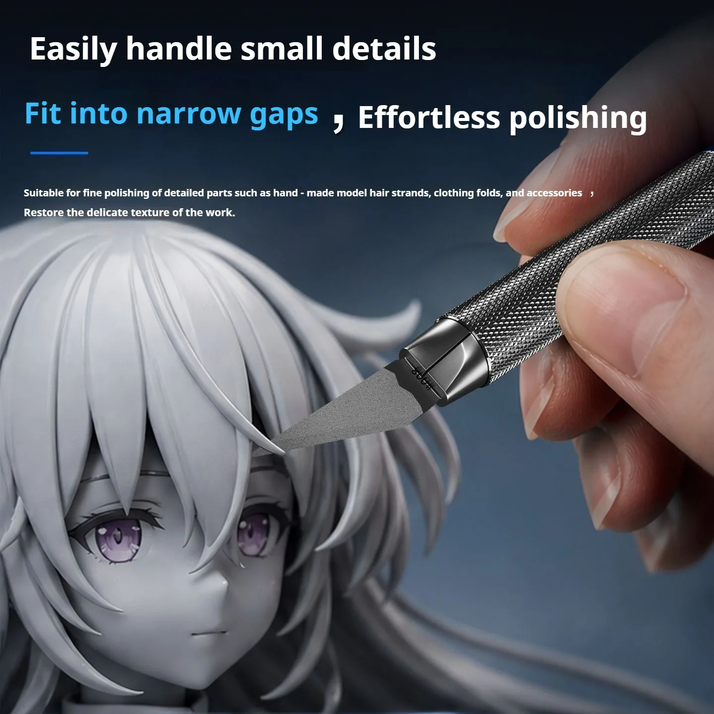 Stedi Diamond Coated Model Sanding File 400/600/800 Grit for Gundam Nub Removal Polishing Deburring Resin 3D Print Wet Dry Tools